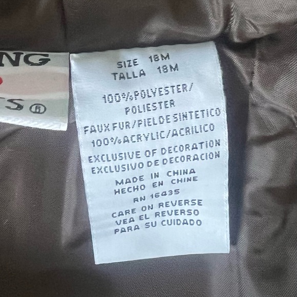 Toddler girl coat, like new, size 18 months - Picture 4 of 4